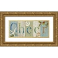 thumbnail image 1 of Coulter, Cynthia 18x10 Gold Ornate Wood Framed with Double Matting Museum Art Print Titled - Cheer Coastal Sign II, 1 of 4