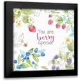 thumbnail image 1 of Coulter, Cynthia 20x20 Black Modern Framed Museum Art Print Titled - Berries and Bees VIII, 1 of 5