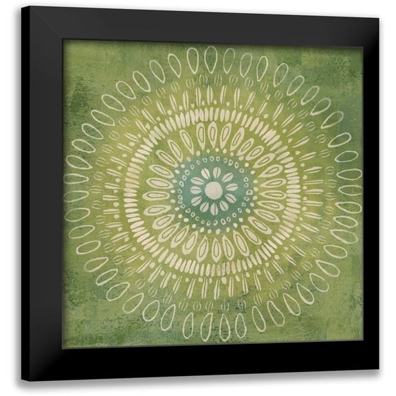 Coulter, Cynthia 20x20 Black Modern Framed Museum Art Print Titled - Jacobean Medallions II