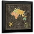 thumbnail image 1 of Coulter, Cynthia 20x20 Black Modern Framed Museum Art Print Titled - Old World Journey Map Black II, 1 of 5