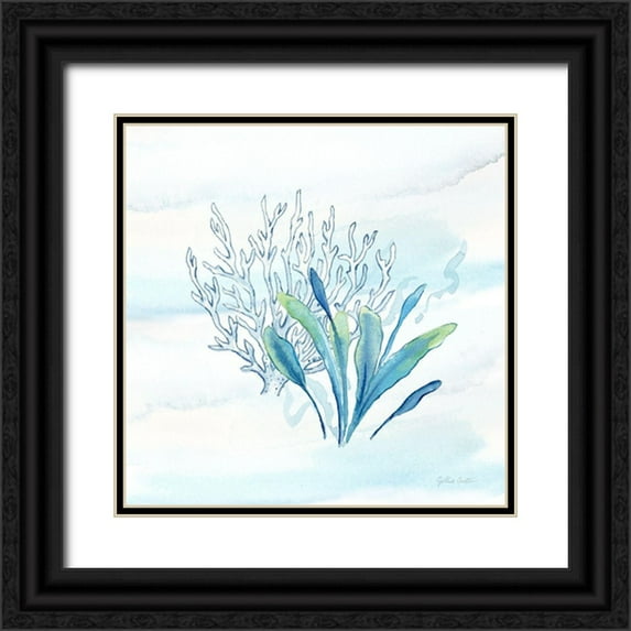 Coulter, Cynthia 20x20 Black Ornate Wood Framed with Double Matting Museum Art Print Titled - Great Blue Sea VI