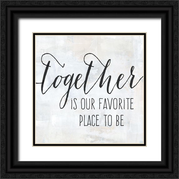 Coulter, Cynthia 20x20 Black Ornate Wood Framed with Double Matting Museum Art Print Titled - Together is Our Favorite