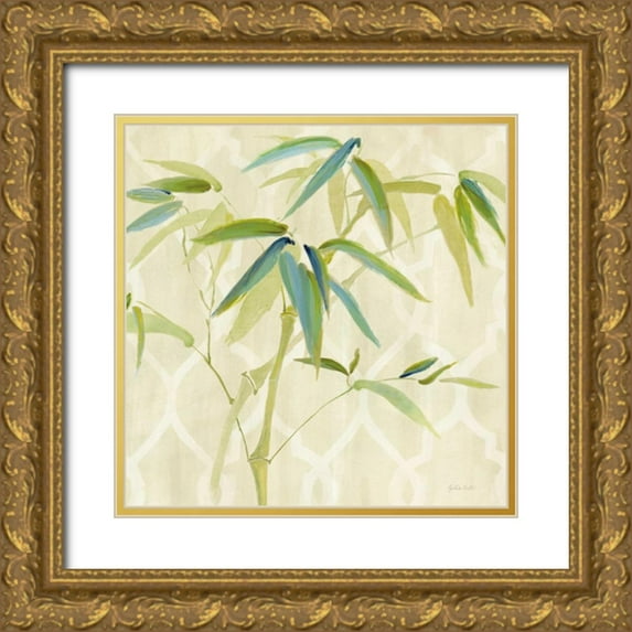 Coulter, Cynthia 20x20 Gold Ornate Wood Framed with Double Matting Museum Art Print Titled - Zen Bamboo I