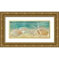 thumbnail image 1 of Coulter, Cynthia 24x12 Gold Ornate Wood Framed with Double Matting Museum Art Print Titled - Horizon Shells Panel I, 1 of 4