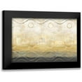 thumbnail image 1 of Coulter, Cynthia 24x17 Black Modern Framed Museum Art Print Titled - Abstract Waves Black-Gold Landscape, 1 of 5