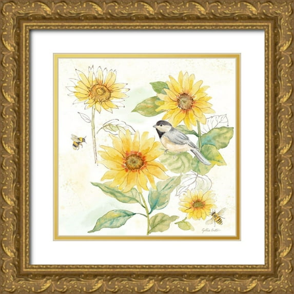 Coulter, Cynthia 26x26 Gold Ornate Wood Framed with Double Matting Museum Art Print Titled - Be My Sunshine III