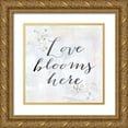 thumbnail image 1 of Coulter, Cynthia 26x26 Gold Ornate Wood Framed with Double Matting Museum Art Print Titled - Love Blooms Here, 1 of 4