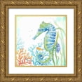 thumbnail image 1 of Coulter, Cynthia 26x26 Gold Ornate Wood Framed with Double Matting Museum Art Print Titled - Sea Life Serenade III, 1 of 4