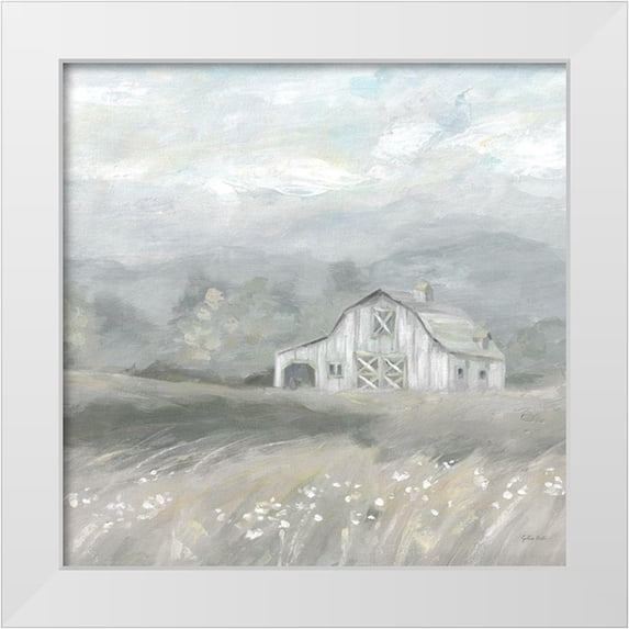 Coulter, Cynthia 26x26 White Modern Wood Framed Museum Art Print Titled - Country Meadow Farmhouse Neutral