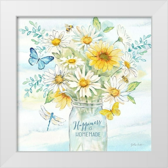 Coulter, Cynthia 26x26 White Modern Wood Framed Museum Art Print Titled - Daisy Days II