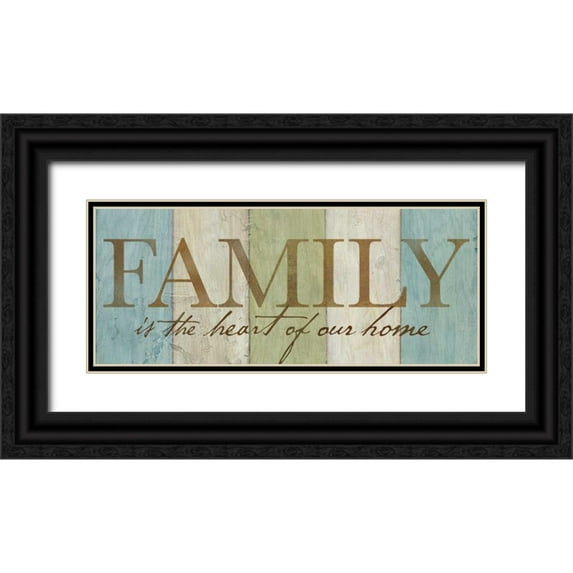 Coulter, Cynthia 32x15 Black Ornate Wood Framed with Double Matting Museum Art Print Titled - Family Sentiment Signs I