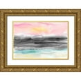 thumbnail image 1 of Coulter, Cynthia 32x23 Gold Ornate Wood Framed with Double Matting Museum Art Print Titled - Pink Sunset Abstract landscape, 1 of 4