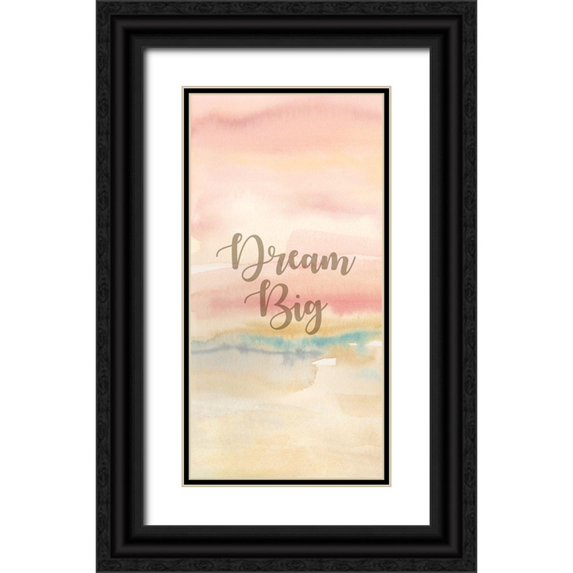 Coulter, Cynthia 9x14 Black Ornate Wood Framed with Double Matting Museum Art Print Titled - Dream Big Panel A