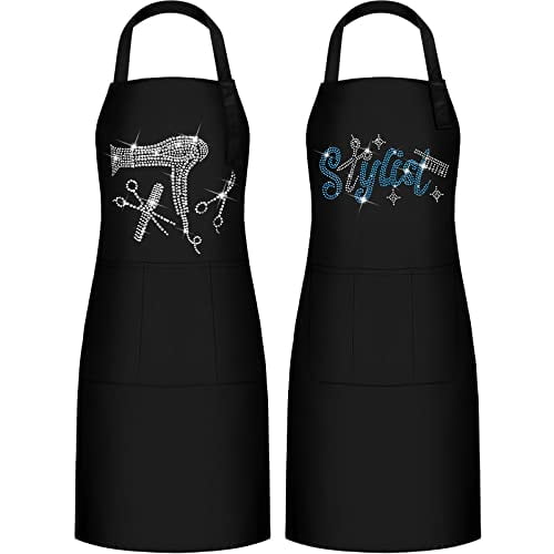 Coume Hair Stylist Apron Hairstylist Salon Apron with Rhinestone Tools