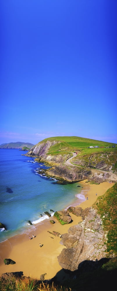 Coumeenoole Beach Dingle Peninsula Co Kerry Ireland Canvas Art - The Irish Image Collection Design Pics (12 x 31)