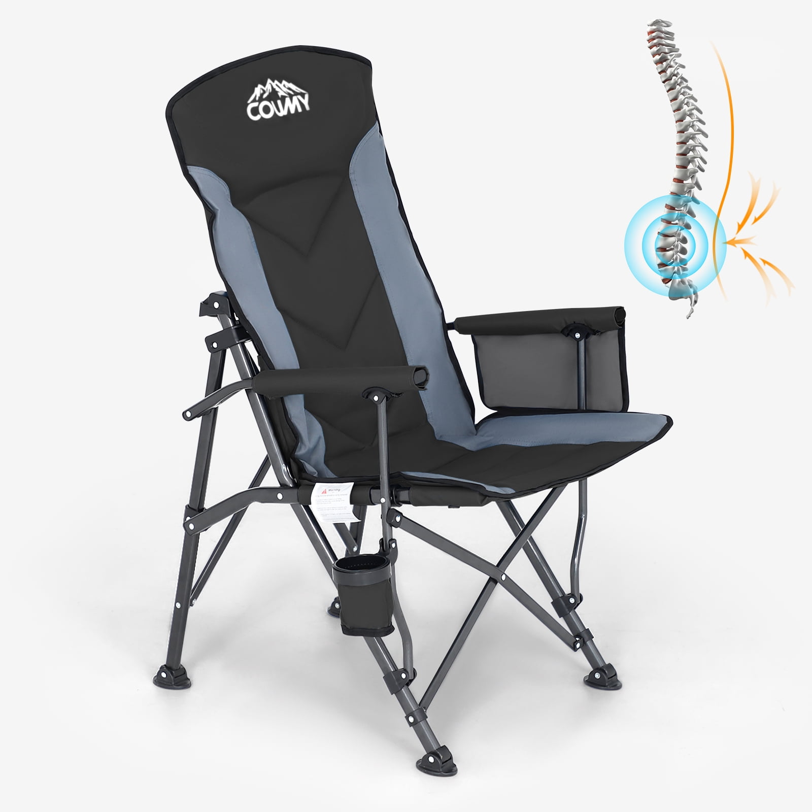 Coumy Oversized Camping Chair, Foldable Travel Chair, Heavy Duty