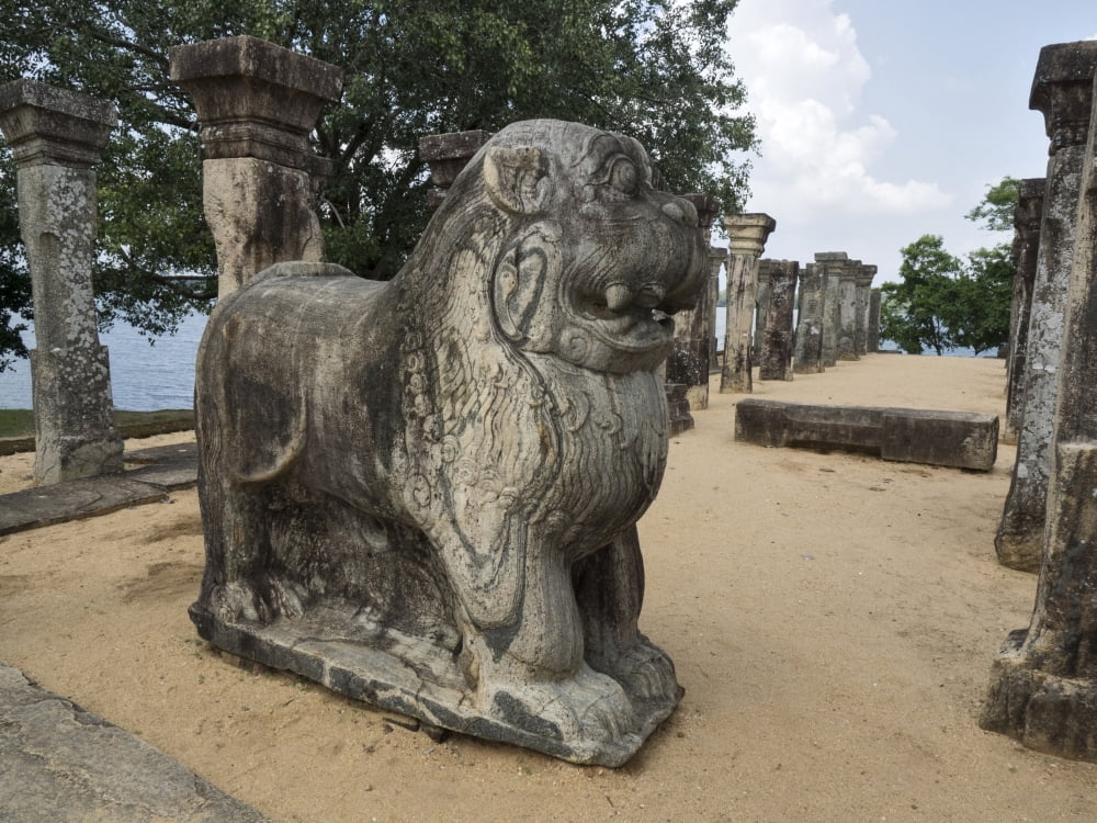 The Council Chamber of King Nissanka Malla 1187-1196 CE on the Island Garden Polonnaruwa North Central Province Sri Lanka Canvas Art - Panoramic Images (12 x 16)