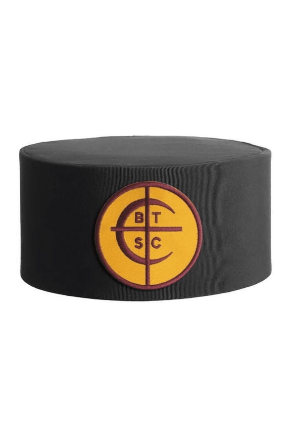 Council Of Crusaders PHA Crown Cap - Black Rayon with Gold Emblem