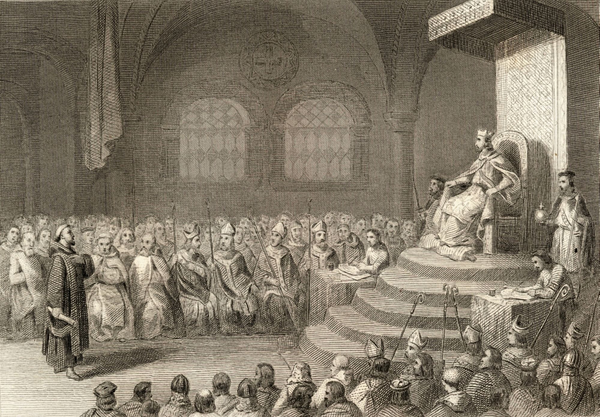 Council Of Toledo Spain 688 During The Reign Of Egica Canvas Art - Ken Welsh Design Pics (36 x 24)