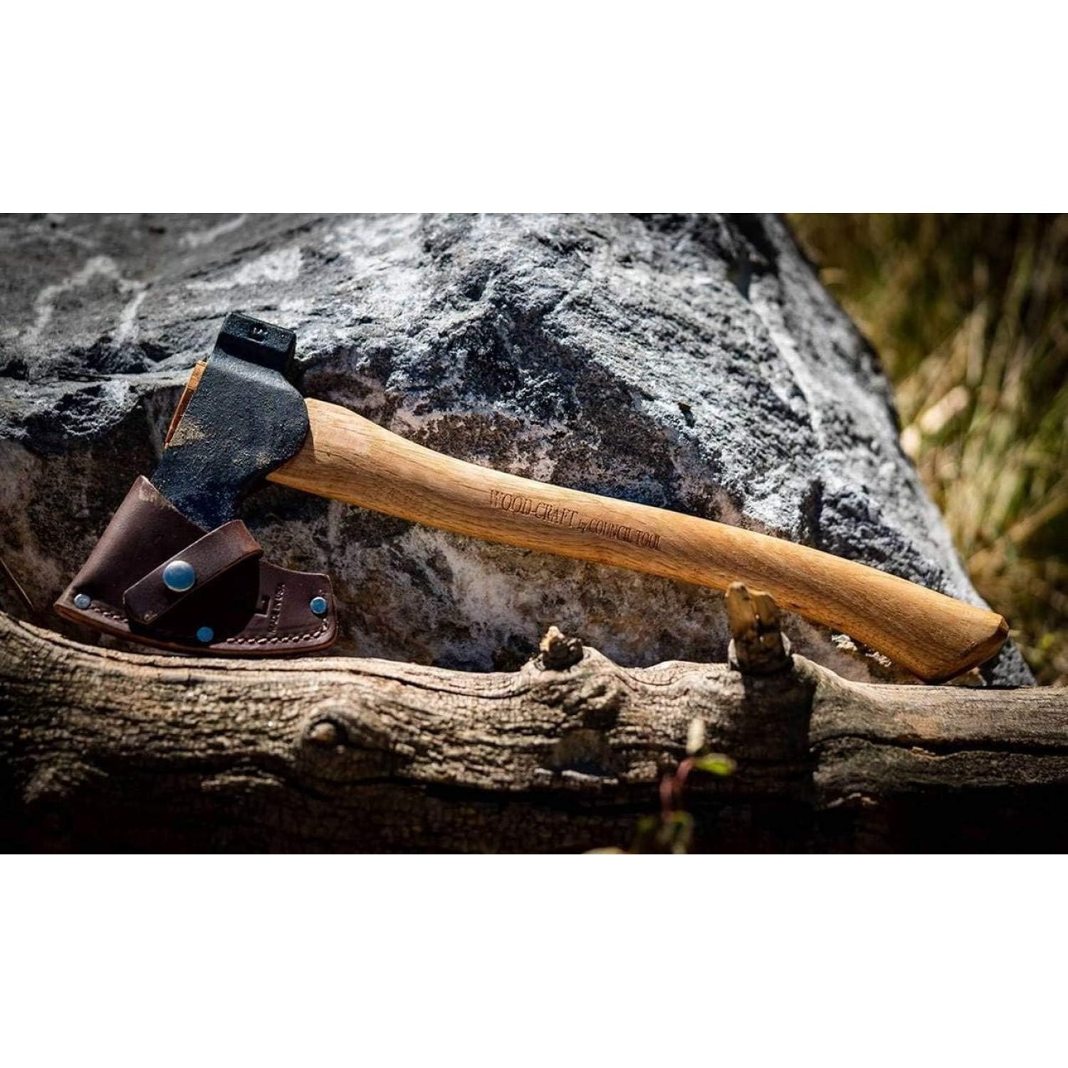 Council Tool 1.7 WoodCraft Camp Carver Axe, 16" Curved Handle Axe