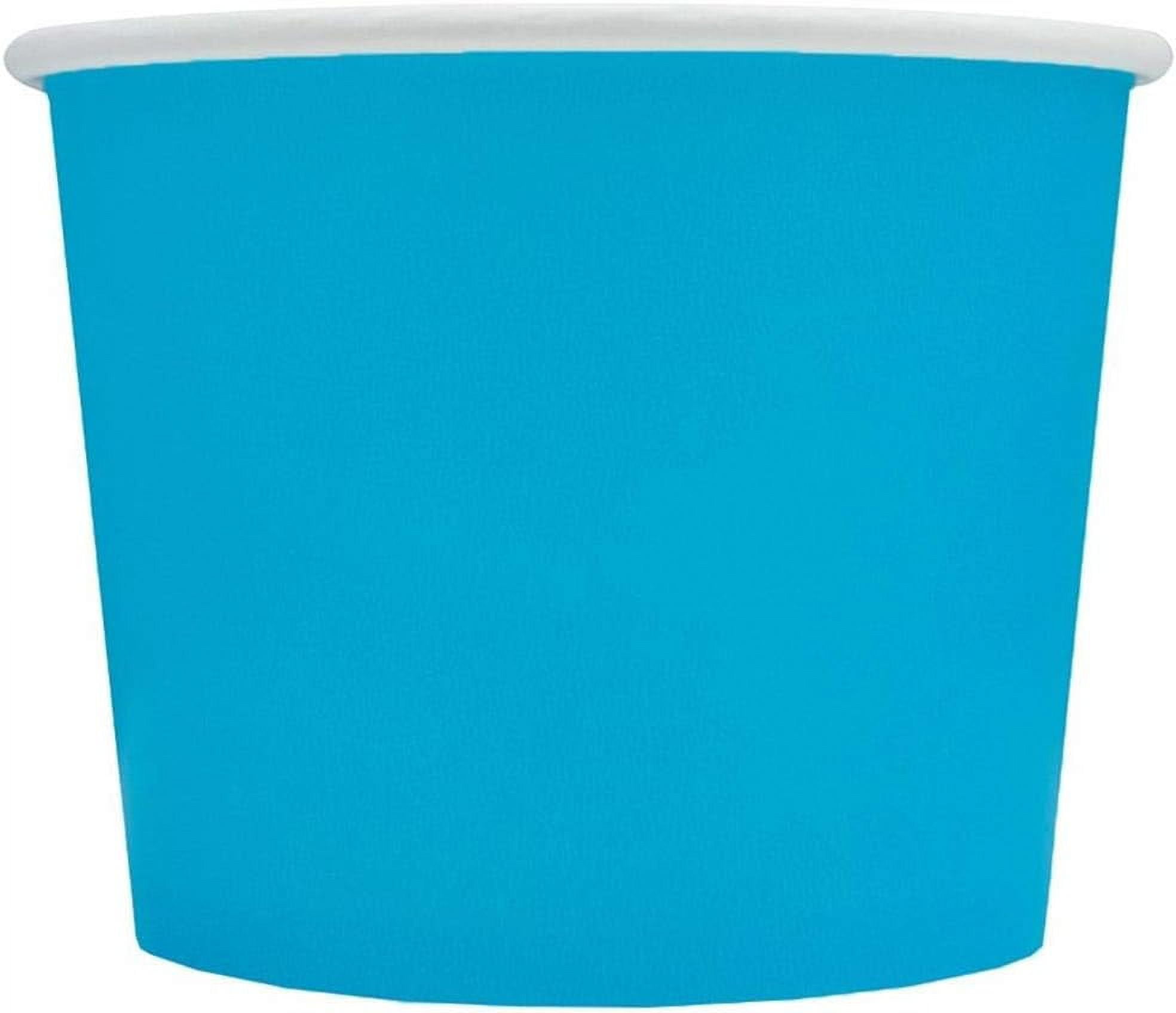 Count Blue Disposable Ice Cream Bowls 12 oz Paper Ice Cream Cups