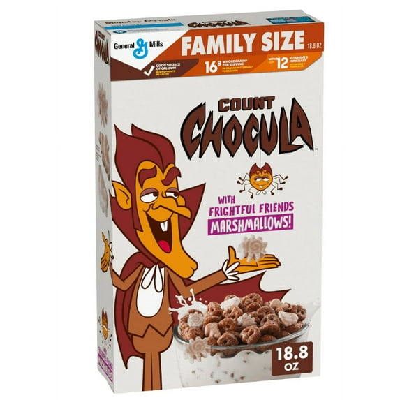 Count Chocula Cereal with Frightful Friends Marshmallows, Family Size, 18.8 oz