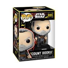 Count Dooku 833 Funko Pop With Protector