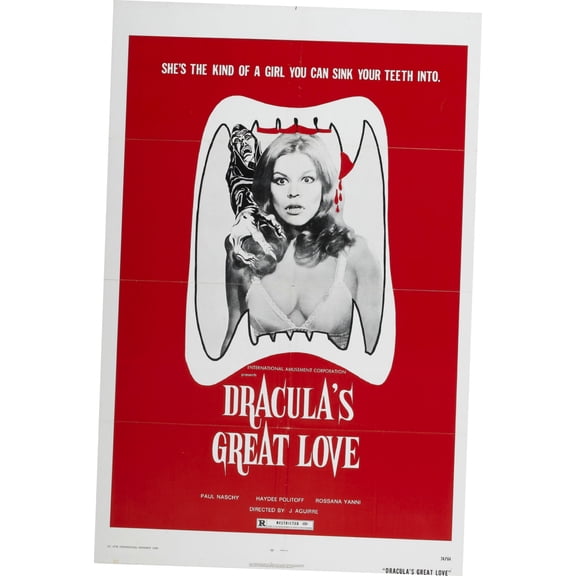 Count Dracula S Great Love Movie Poster 16in x 24in 16x24 Multi-Color Square Adults Western Graphic