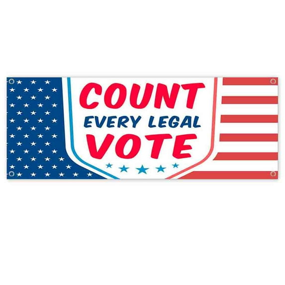 Count Every Legal Vot 13 oz Vinyl Banner With Metal Grommets