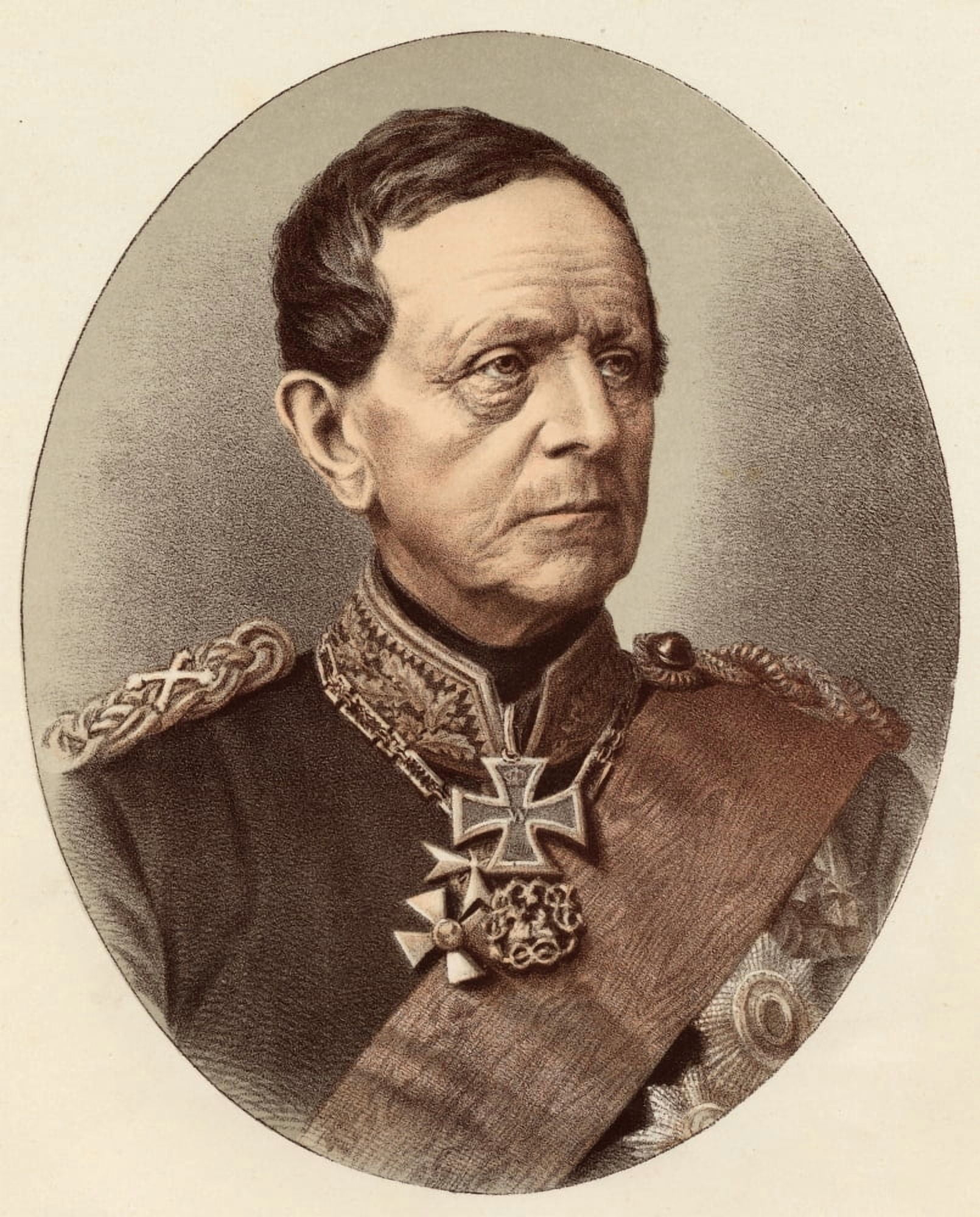 Count Helmuth Von Moltke 1800-1891 Helmuth Karl Bernhard German Field Marshall From A Photograph By Messrs Richard And Lindner Canvas Art - Ken Welsh Design Pics (13 x 17)