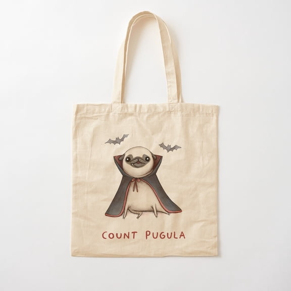 Count Pugula Canvas Tote Bags, Reusable Shopping Bag