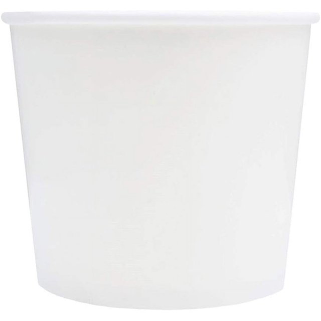 Count White Disposable Ice Cream Bowls 12 oz Paper Ice Cream Cups