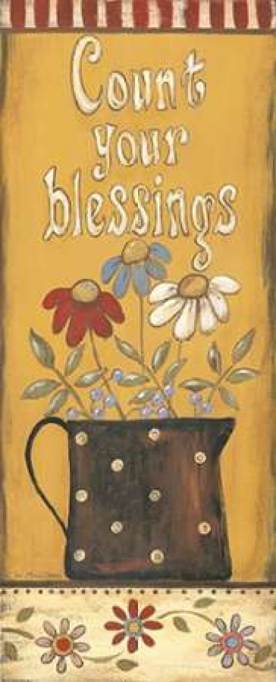 Count Your Blessings Canvas Art - Jo Moulton (24 x 48)