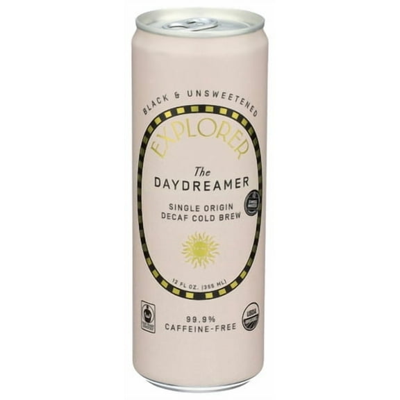 (Count of 12) Explorer Cold Brew Coffee Decaf The Daydreamer 12 fl oz