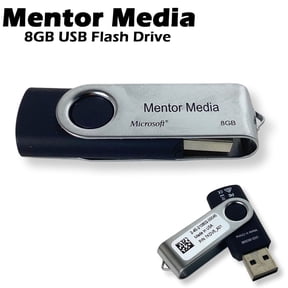 Count of 2 Microsoft 8GB USB 2.0 Flash Drive by Mentor Media (7KDV5)