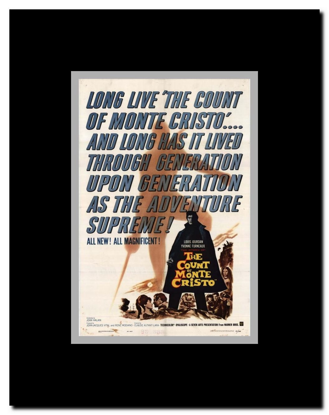 Count of Monte Cristo Framed Movie Poster