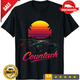 thumbnail image 1 of Countach Retro T-Shirt – Vaporwave 80s Supercar Neon Sunset Tee, NEW INSTOCK-TH78176, 1 of 2