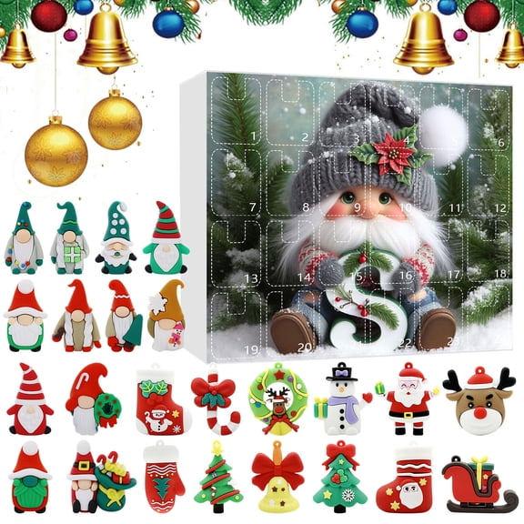 Countdown To Christmas Advent Calendar – 24-Day Flat Hanging Ornament Set – Acrylic Christmas Tree Decoration With Built-In Countdown Feature – Holiday Gift For Kids & Adults