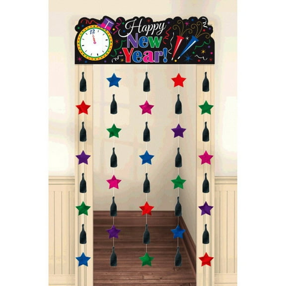 Countdown Happy New Year's Eve Doorway Curtain Decoration