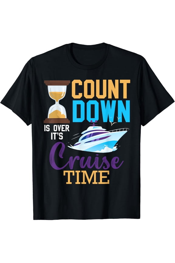 Countdown Is Over 2023 Cruise Time Cruising Trip Matching T-Shirt Black Medium