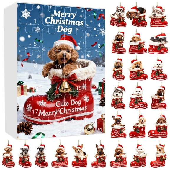 Countdown Sets 2 2025 2D Advent Calendar Featuring 24 Boots with Realistic -Sided Graphics Indoor Outdoor Seasonal Countdown Experience