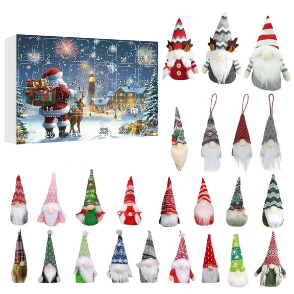 Countdown Sets 2 Advent Calendar 24 Day Christmas Countdown with Collectible Toy and Festive Miniatures for Holiday Cheer
