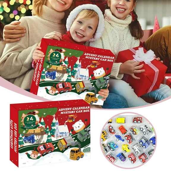 Countdown Sets 24-Bout Arrival Calendar with Green Hairy Characters and Mystery Collectibles for Indoor Outdoor