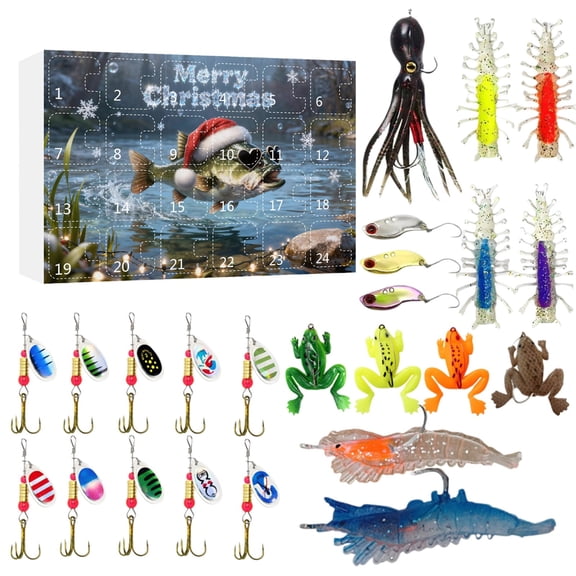 Countdown Sets 2 The Fishhook 24 Day Countdown Blind for Indoor Outdoor Use Safe Idea for 7+ and Versatile Anticipation Tool