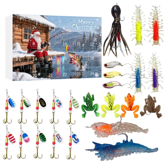 Countdown Sets 2 The Fishhook 24 Day Countdown Blind for Indoor and Outdoor Use Ideal for Ages 7+ and Festive Seasons