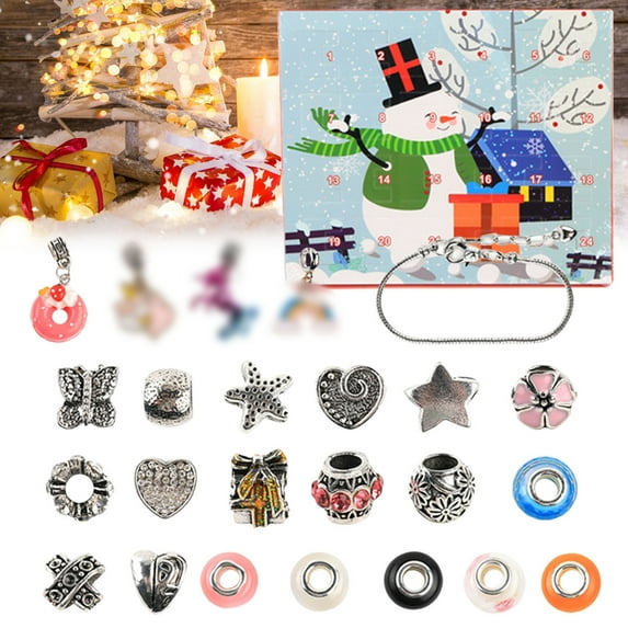 Countdown Sets 2024 Christmas Jewelry Set Featuring 24 Rings Necklace and Earrings for Festive Celebration