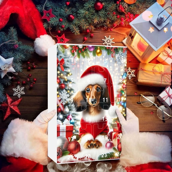 Countdown Sets 2D Christmas Home Decorative Ornaments 2024 Holiday Advent Calendar Christmas Tree Ornaments Set for Festive Celebrations (24pcs)