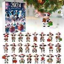 Countdown Sets 2D Christmas Home Ornaments Holiday Advent Calendar Tree Decorations Festive Seasonal for 2024 Christmas Celebration