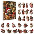 thumbnail image 1 of 2D Christmas Sausage Dog Home Ornaments Advent Calendar for Holiday Season - 24pcs Christmas Tree Set Decorations, 1 of 7
