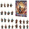 thumbnail image 1 of Christmas Holiday Advent Calendar 2024 Countdown Sets 24 Days Collectibles Unique Sausage Dog Theme Festive Home Family, 1 of 6
